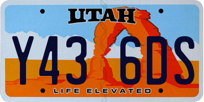 UT license plate Y436DS