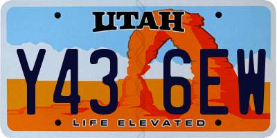 UT license plate Y436EW