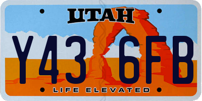 UT license plate Y436FB