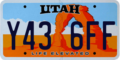 UT license plate Y436FF
