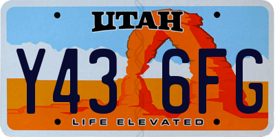 UT license plate Y436FG