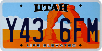 UT license plate Y436FM
