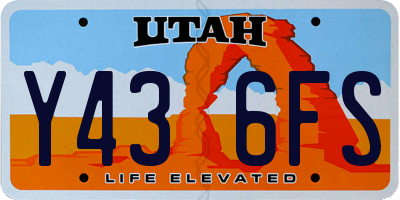 UT license plate Y436FS