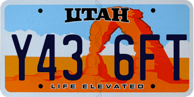 UT license plate Y436FT