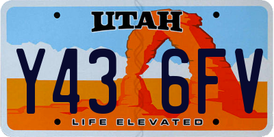 UT license plate Y436FV