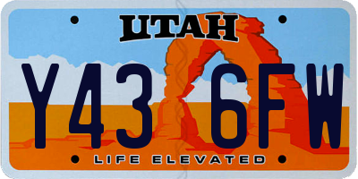 UT license plate Y436FW