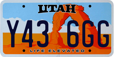 UT license plate Y436GG