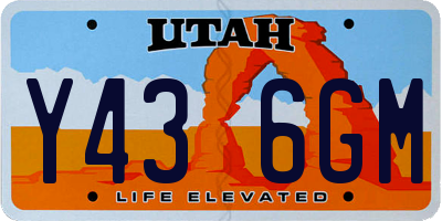 UT license plate Y436GM
