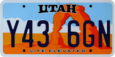 UT license plate Y436GN