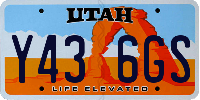 UT license plate Y436GS