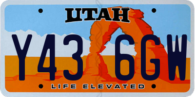 UT license plate Y436GW