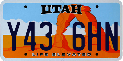 UT license plate Y436HN