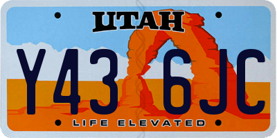UT license plate Y436JC