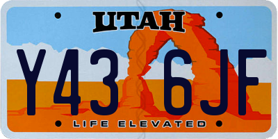 UT license plate Y436JF