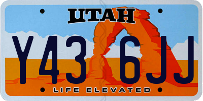 UT license plate Y436JJ