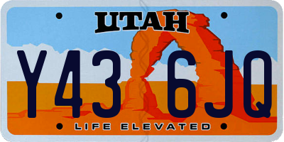 UT license plate Y436JQ