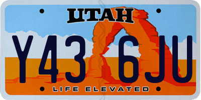 UT license plate Y436JU