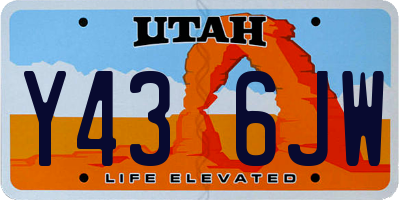 UT license plate Y436JW