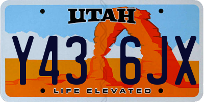 UT license plate Y436JX
