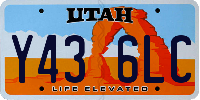 UT license plate Y436LC