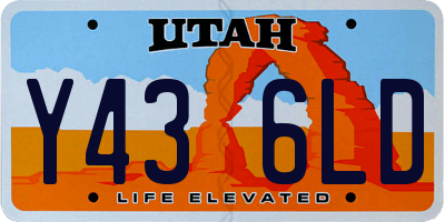 UT license plate Y436LD