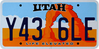 UT license plate Y436LE