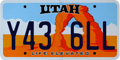UT license plate Y436LL