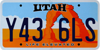 UT license plate Y436LS