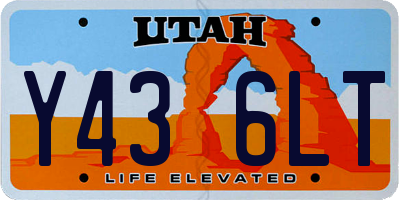 UT license plate Y436LT