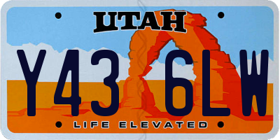 UT license plate Y436LW