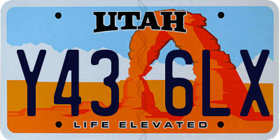 UT license plate Y436LX