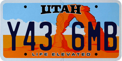 UT license plate Y436MB