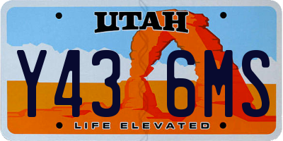 UT license plate Y436MS