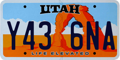 UT license plate Y436NA