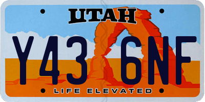 UT license plate Y436NF