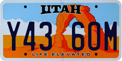 UT license plate Y436OM