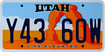 UT license plate Y436OW
