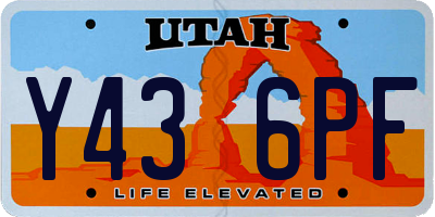 UT license plate Y436PF