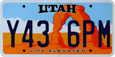 UT license plate Y436PM