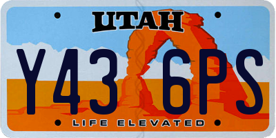 UT license plate Y436PS