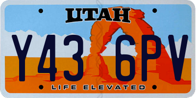 UT license plate Y436PV