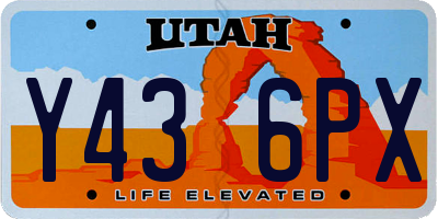 UT license plate Y436PX