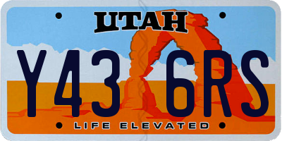 UT license plate Y436RS