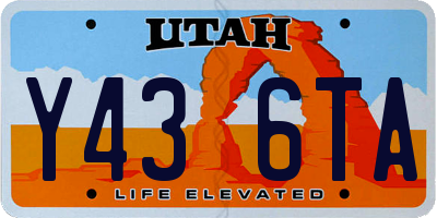 UT license plate Y436TA