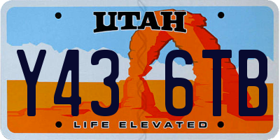 UT license plate Y436TB