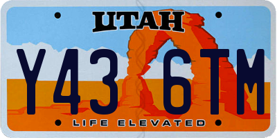 UT license plate Y436TM