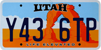 UT license plate Y436TP