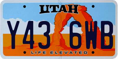 UT license plate Y436WB