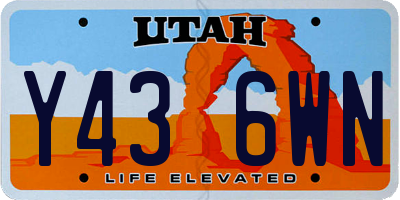 UT license plate Y436WN