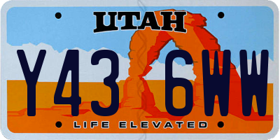 UT license plate Y436WW